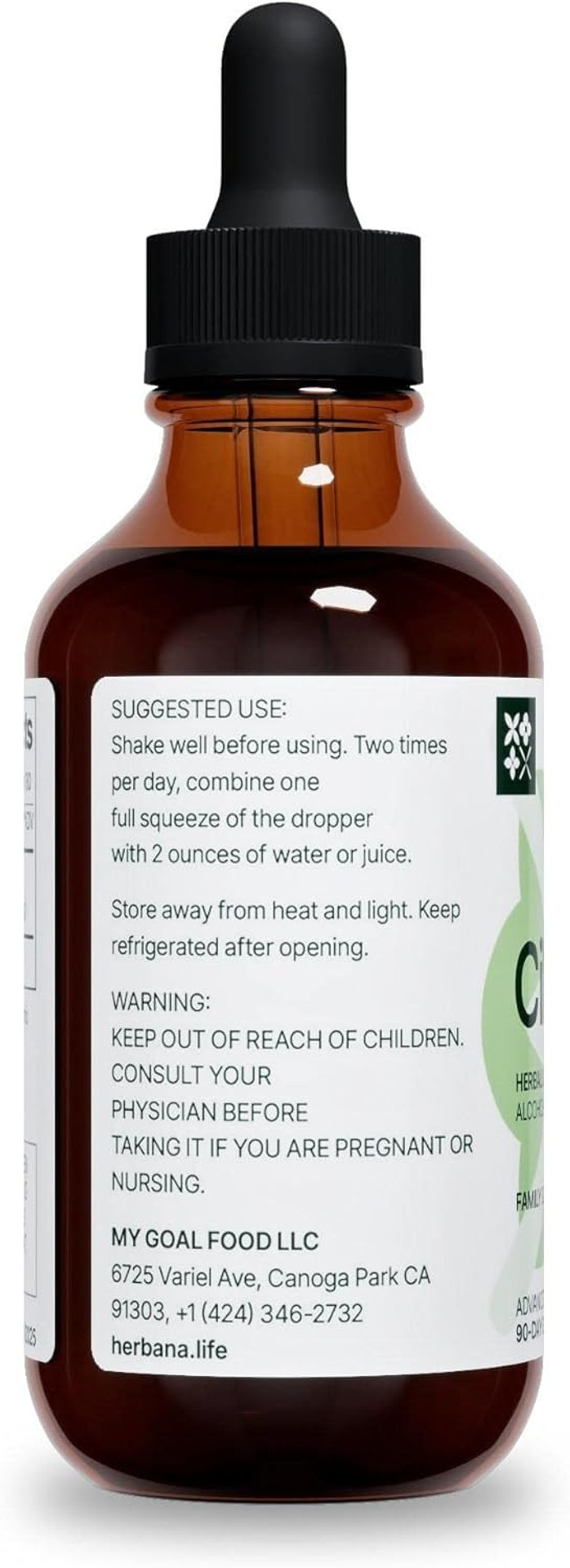 Cilantro Leaf 2 Fl Oz Liquid Extract - Organic Coriandrum Sativum Drops For Body Cleansing & Detox - Natural Calming Herbal Tincture Supplement For Nervous System - High Potency - 45-Day Supply