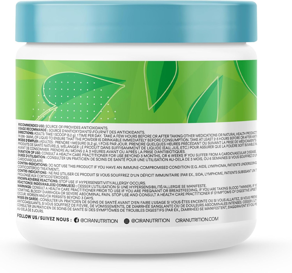 Cira Daily Greens - Naturally Sweetened, Organic Spirulina Superfood Powder With Premium, Antioxidant-Rich Ingredients For Debloating, Digestion, & Energy - Pineapple Coconut, 30 Servings