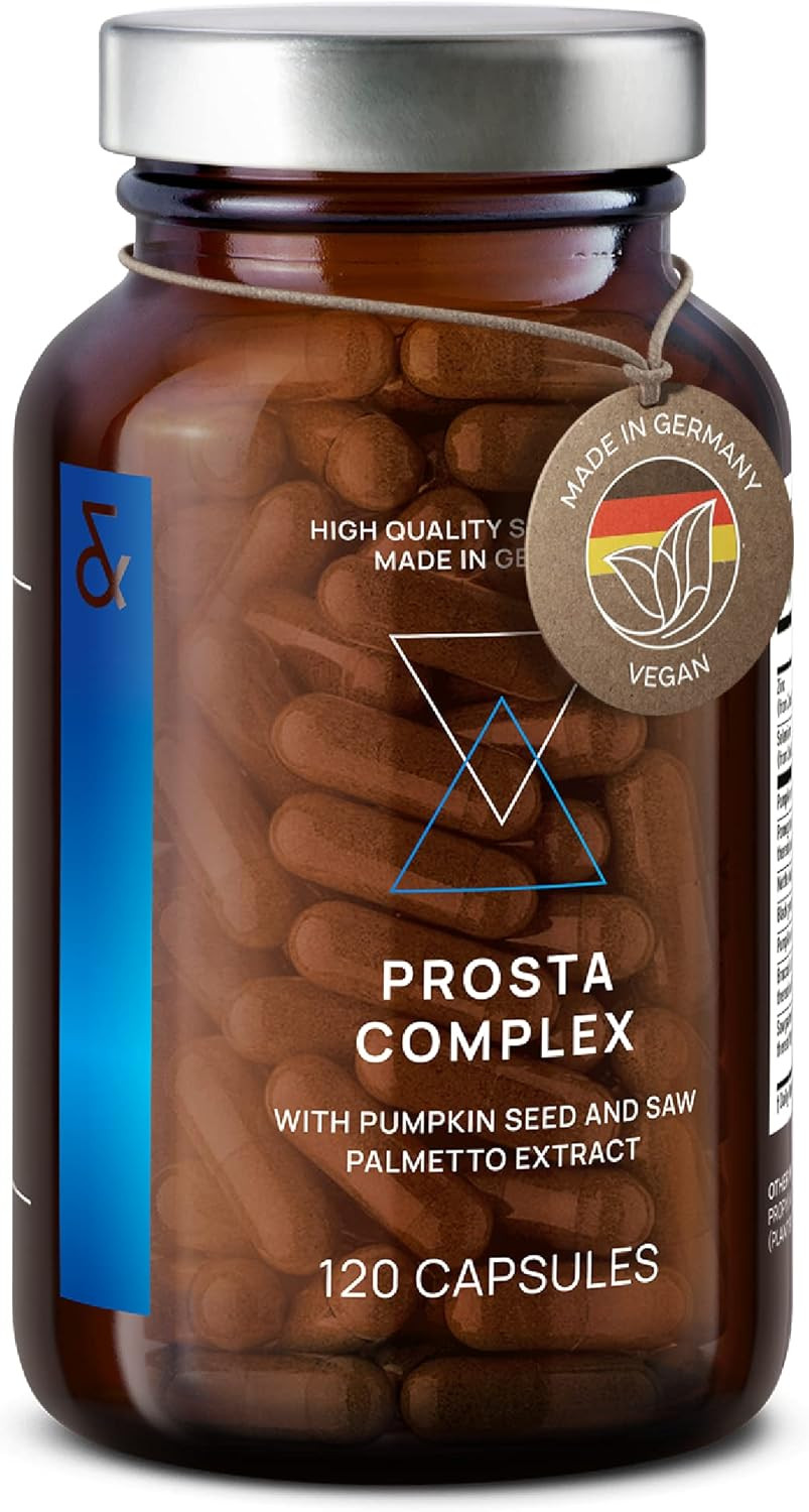 Clav Prostate Health Supplement For Men With Saw Palmetto, Pumpkin Seed, Black Garlic, Nettle Extract, Zinc & Selenium - 120 Capsules - Urinary Health & Prostate Support