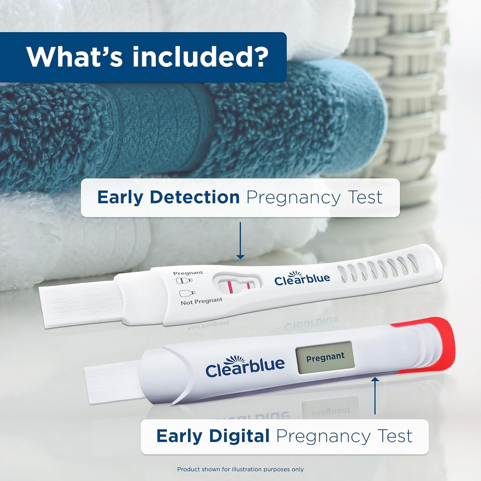 Clearblue Early Pregnancy Test Kit, At-Home Pregnancy Test Kit For Women, Hcg Hormone Pregnancy Tests With Easy-To-Read Results, 4 Tests