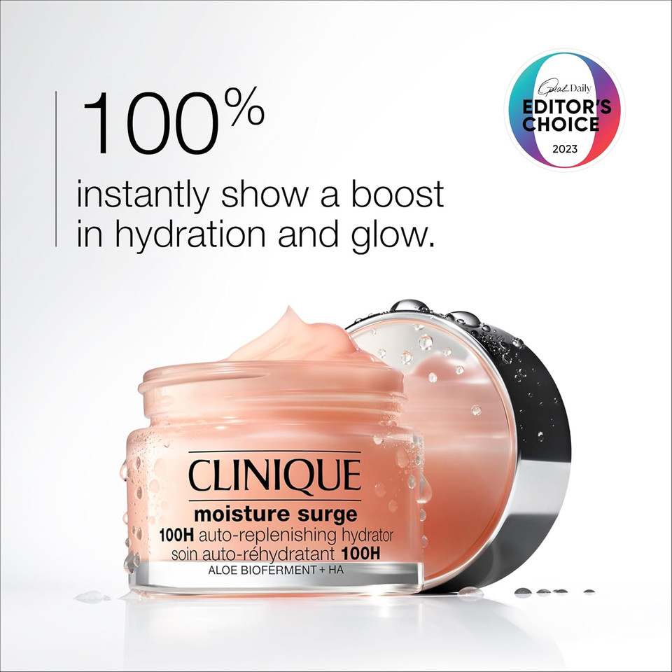 Clinique Hydration Heroes Set | Moisture Surge 100H Moisturizer, 0.5 Fl Oz | Moisture Surge Overnight Mask, 1 Fl Oz | Moisture Surge Lip Treatment, 0.24 Fl Oz | Hydrating + Glow