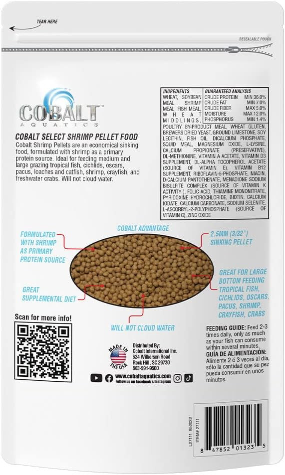 Cobalt Select Shrimp Pellets 7.8Oz