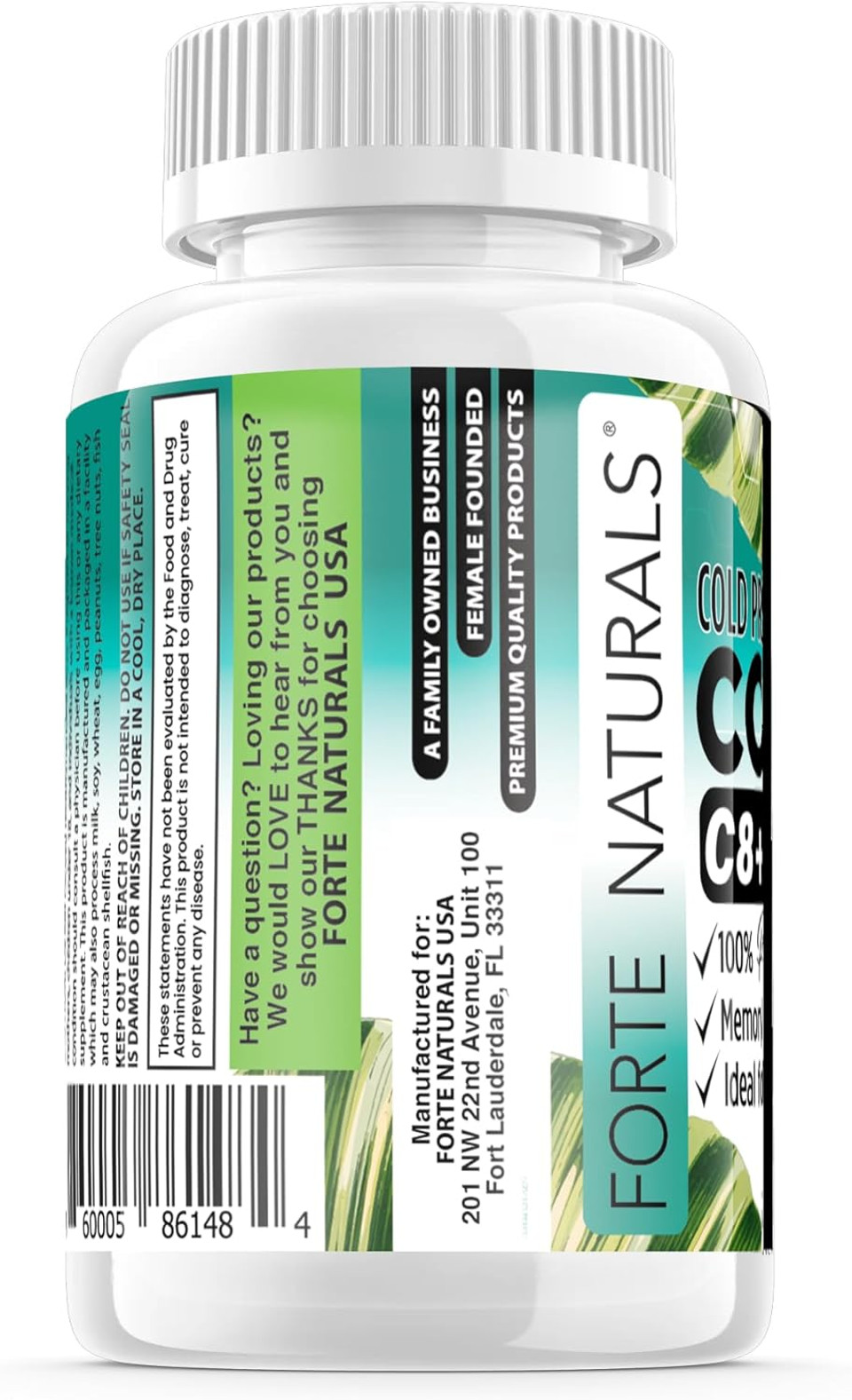 Coconut Oil C8 Mct For Memory Focus Brain Supplement Cold Pressed Unrefined C8 C10 Mct Oil Capsules Keto Pills Ketosis Coconut Oil Softgels 1000Mg Ketogenic Fuel Gut Health For Women