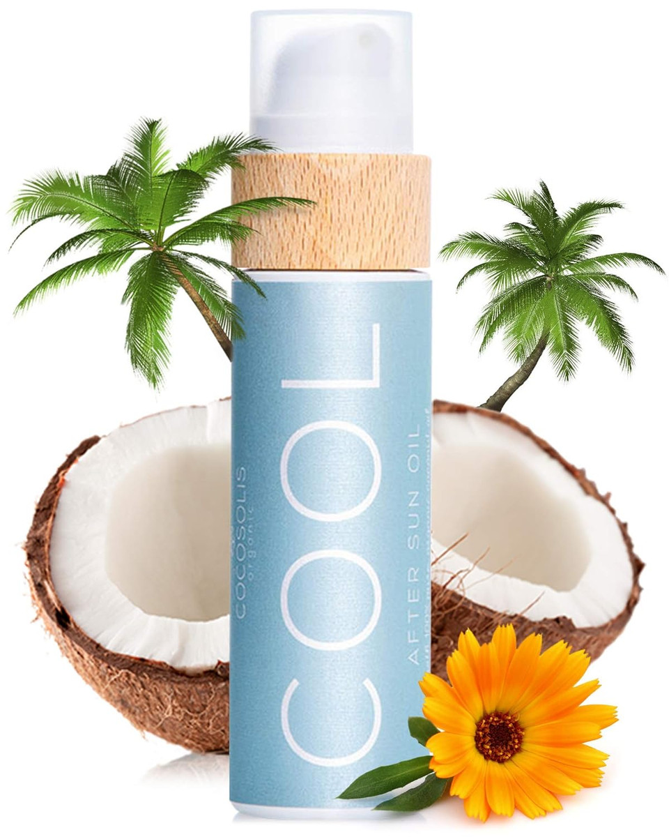 Cocosolis Cool After Sun Lotion | Organic After Sun For Tender Hydration & Recovery | Best After Sun Moisturizing Lotion With 9 Raw Organic Oils | After Sun Face & Body Skincare