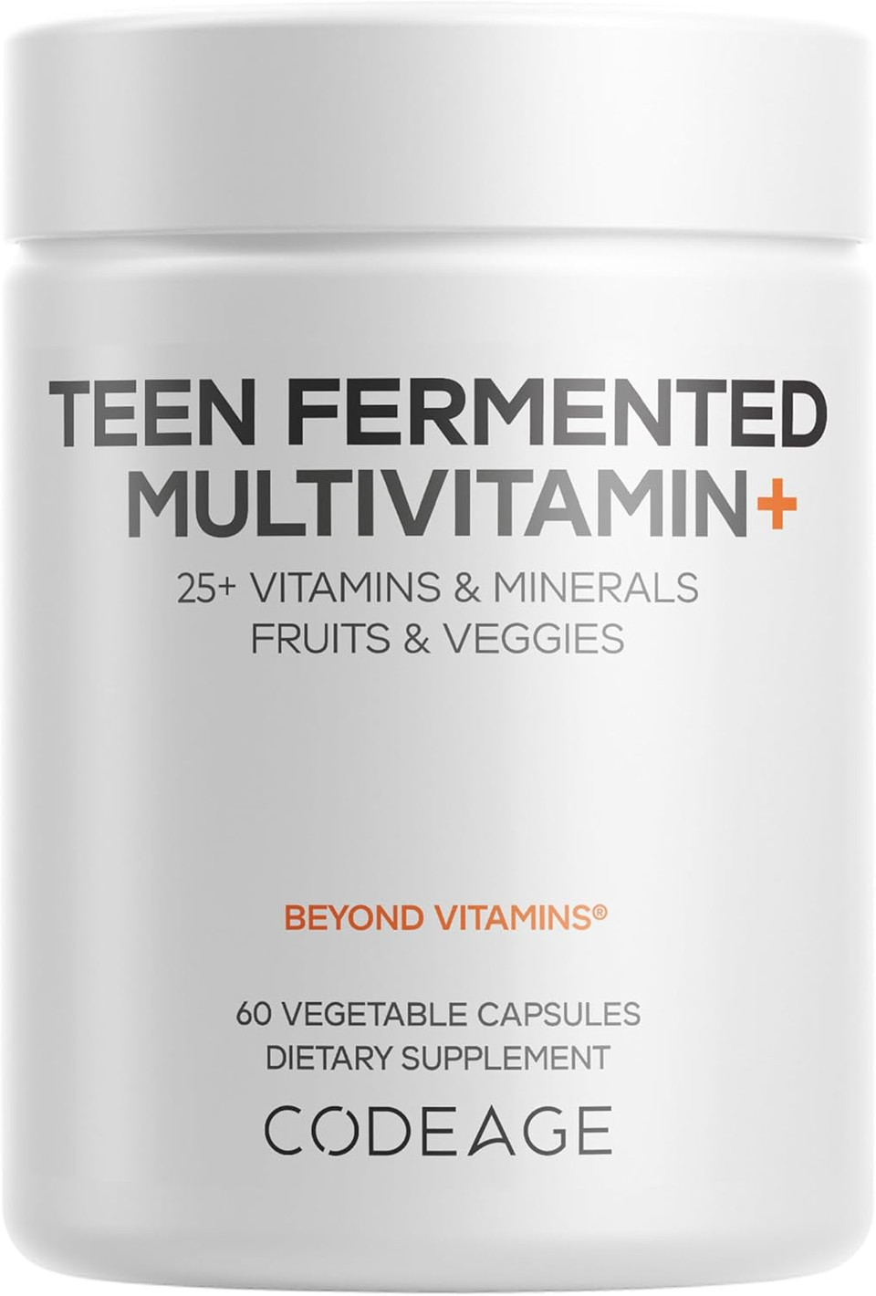 Codeage Teen Multivitamin Supplement  Daily Vitamins And Minerals For Teen Boys And Girls  Organic Whole Food Formula With Omega-3 And Vitamins A To K - 60 Capsules