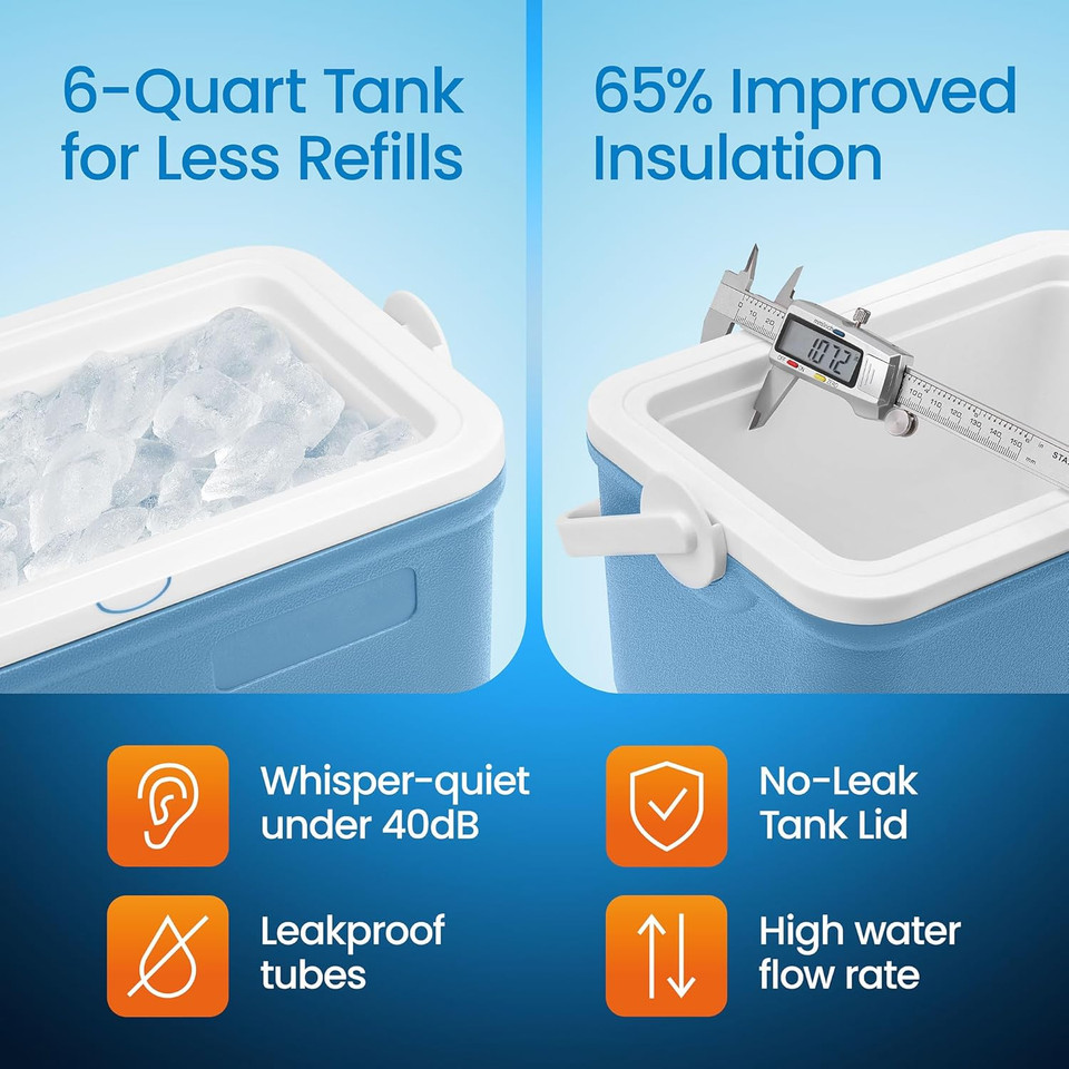 Cold Therapy Machine - Compact Edition: Compression & Cryotherapy For All Body Parts | Portable Ice Therapy System For Post-Surgery Knee Recovery | Up To 6 Hours Of Continuous Cold Relief