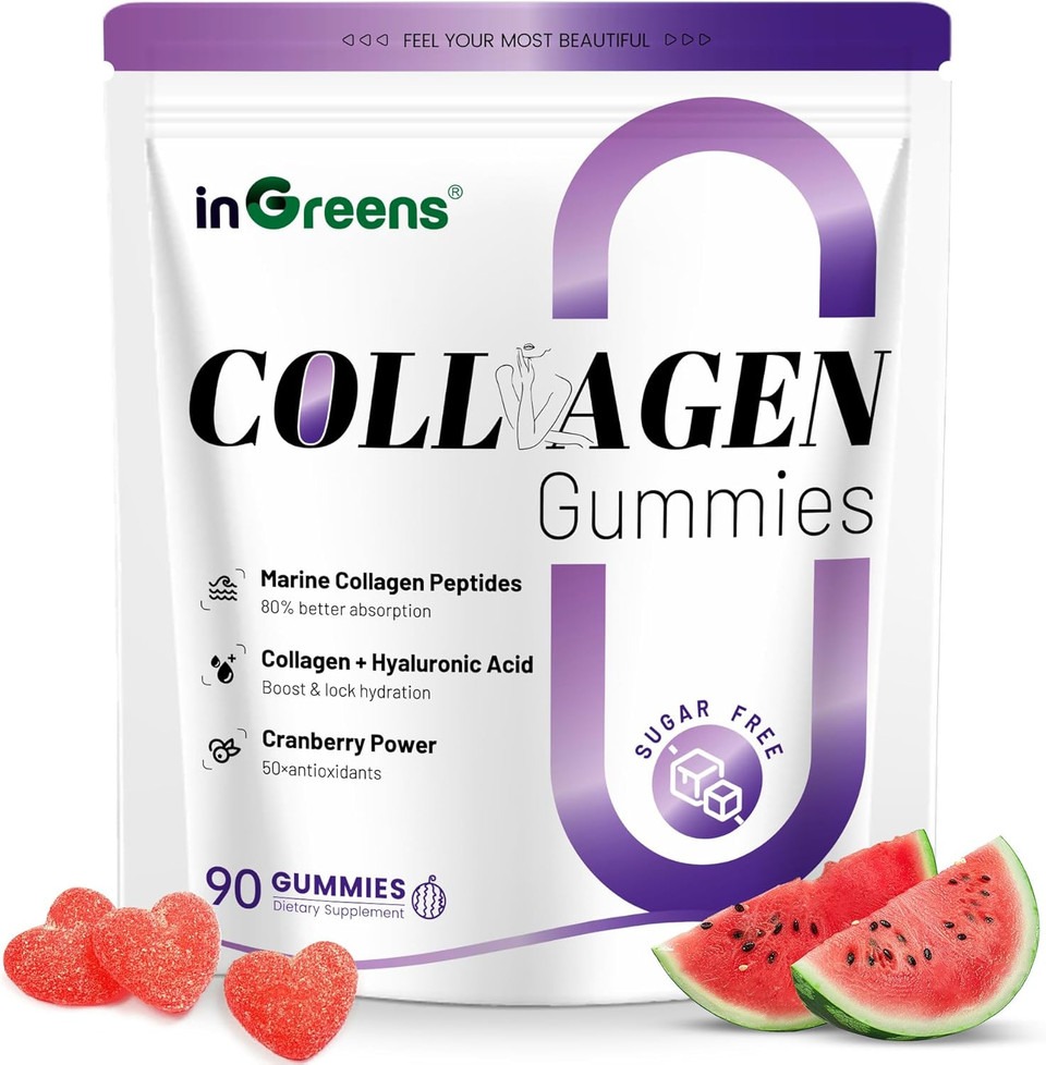 Collagen Peptides Gummies For Women - 5000Mg Hydrolyzed Marine Collagen, Sugar Free With Type I,Ii,Iii & Biotin, 90 Count