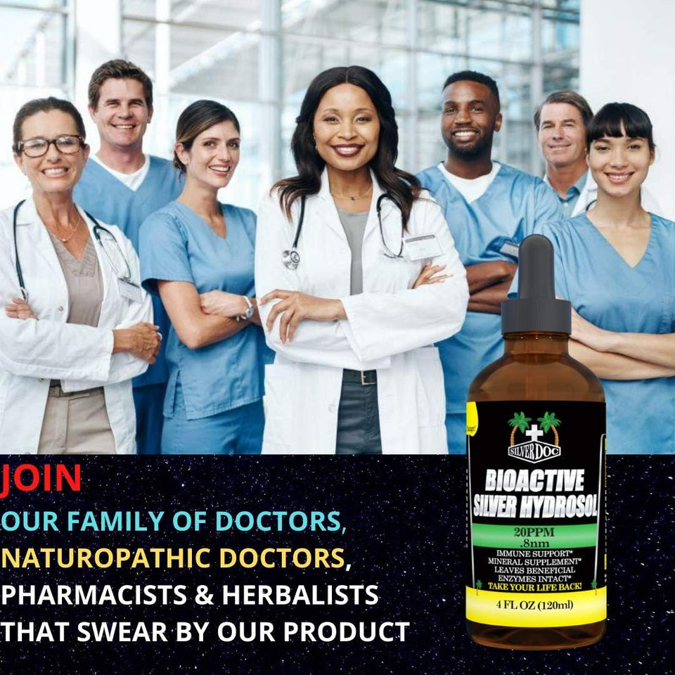 Colloidal Silver Hydrosol Dropper, Natural Alternative & Immune Support, More Effective Than Any Colloidal Product, 2-4Oz Dropper Bottles, Silver Hydrosol Drops