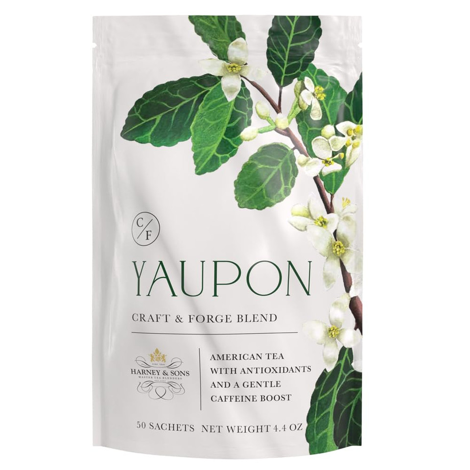Colonial Williamsburg Craft & Forge Yaupon Tea, By Harney & Sons, 50Ct Sachet