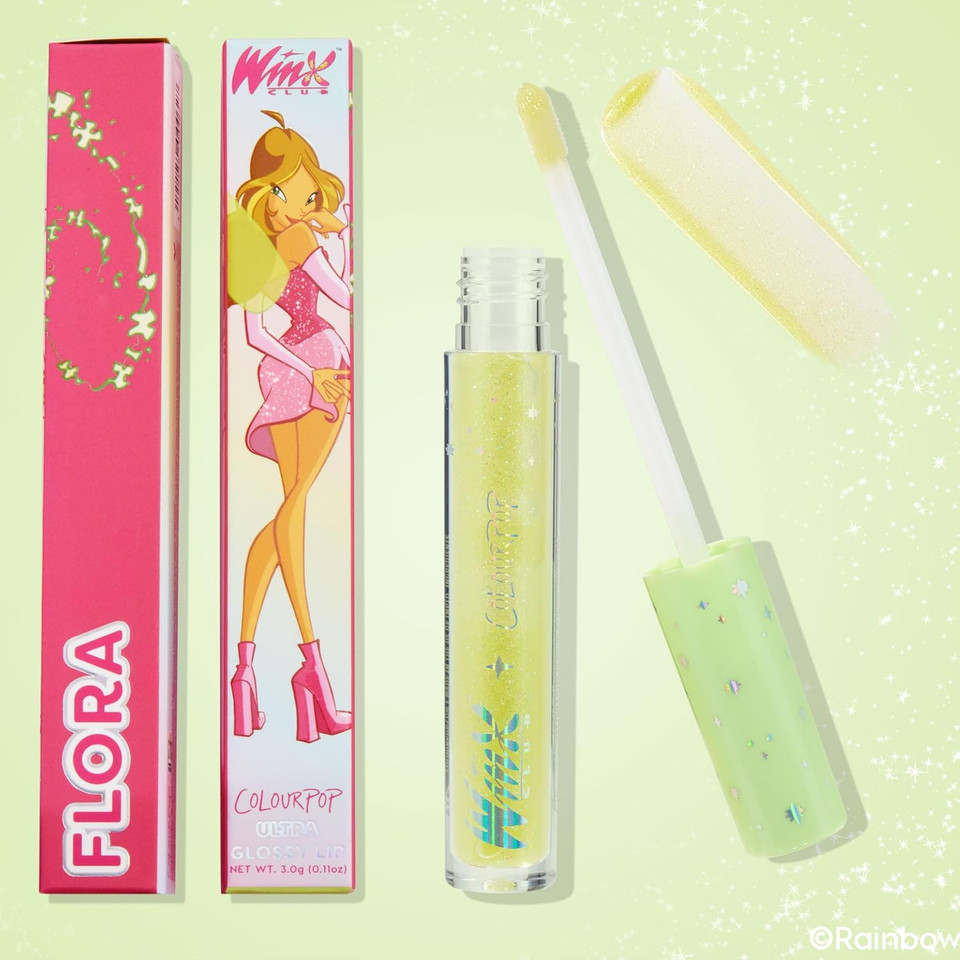 Colourpop Winx Club Ultra Glossy Lip Gloss - Hydrating Gold Lip Gloss For Juicy, Fuller-Looking Lips - Formulated With Jojoba Oil To Moisturize & Nourish - Flora (0.11 Oz)