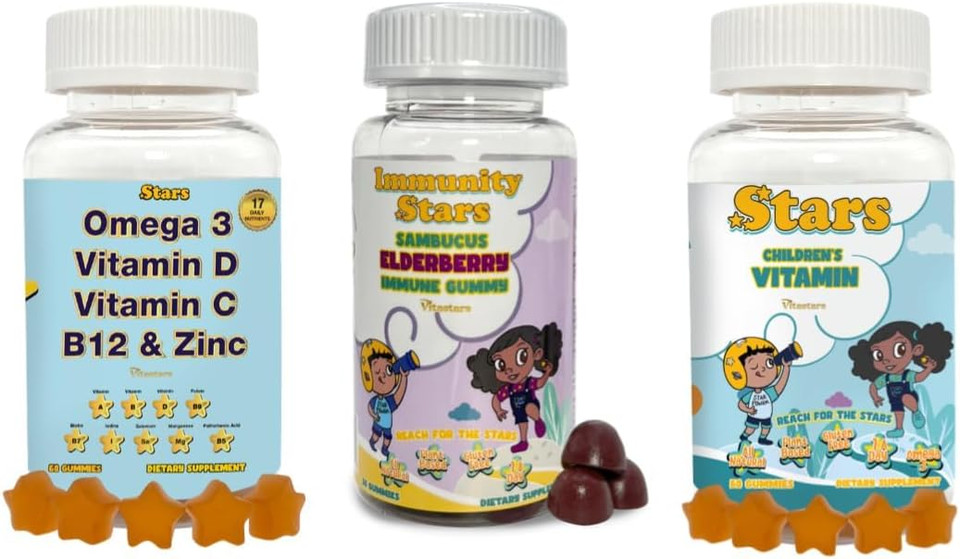 Complete Family Health Bundle: Kids Multivitamin Gummies + Elderberry Immune Boost Gummies + Adult Multivitamin Gummies Bundle