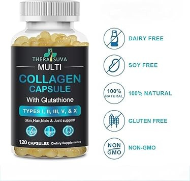 Complete Multi Collagen Complex, Types I, Ii, Iii, V, And X + Biotin + Vitamins For Hair, Skin, Nail & Joint Support, 120 Capsules, 60-Day Supply
