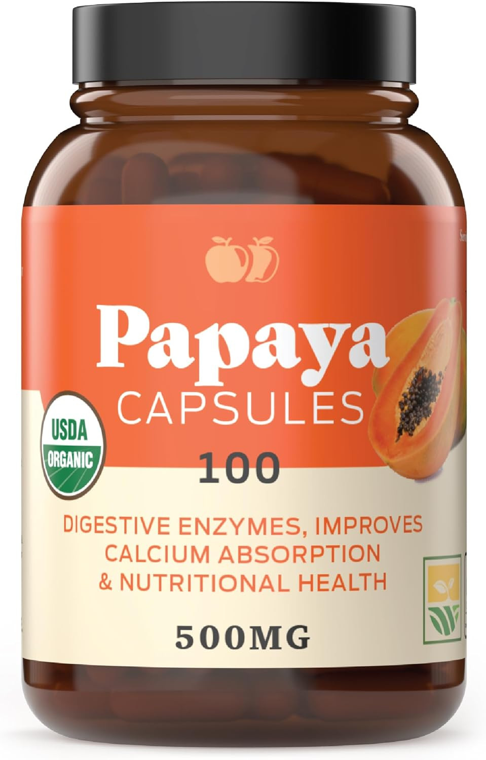 Complete Natural Products Organic Papaya Enzymes 100 Capsules & Digestive Enzymes 100 Capsules Bundle