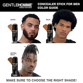 Concealer Stick - MenS 2-In-1 Concealer & Brush - For Blemishes, Dark Circles, Scars, Acne & Uneven Skin Tones - Natural Finish - All Skin Types - Vegan - Rich - 1 Stick