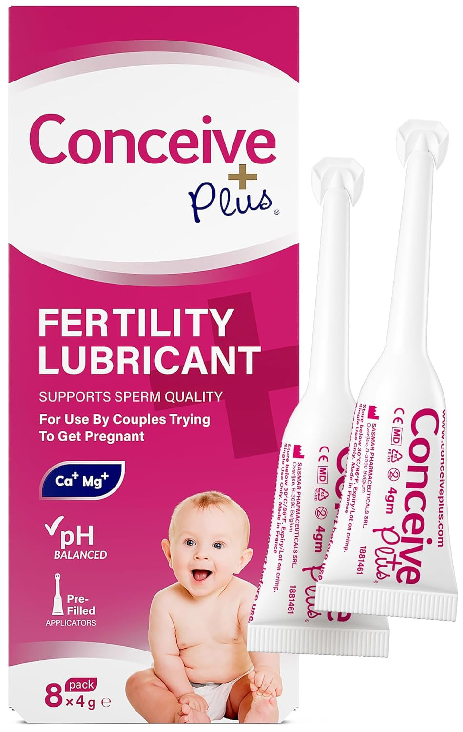 Conceive Plus Fertility Lubricant | For Use By Couples Trying To Conceive | 8 Pre-Filled Applicators