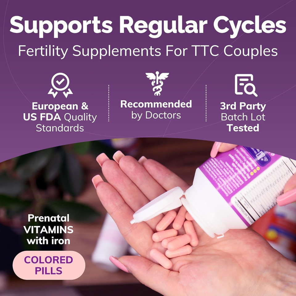 Conceive Plus Fertility Supplements For Women & Men | 30-Day Supply Fertility Support Bundle | Premium Fertility Vitamins For Male And Female Conception | 2 X 60 Soft Capsules