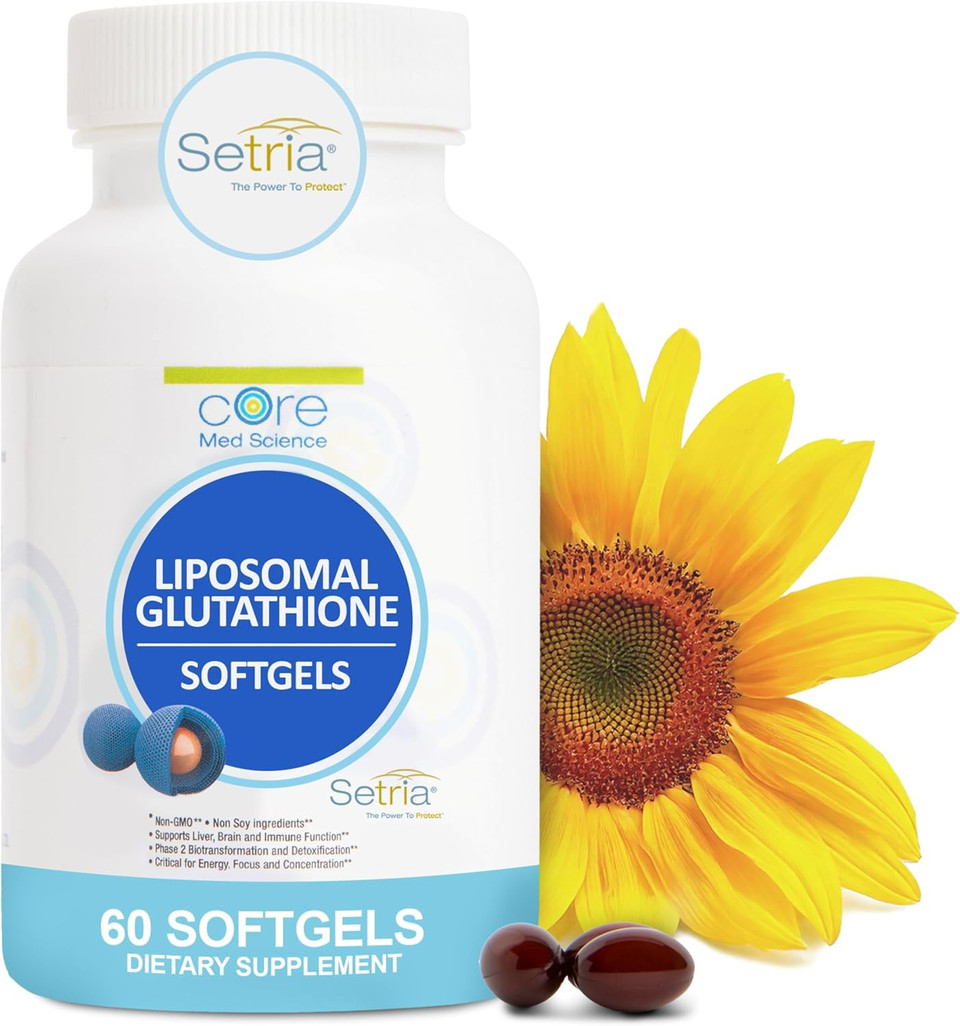 Core Med Science Liposomal Glutathione Supplement (500Mg, 60 Capsules) - Pure Reduced Setria With Phospholipid Complex - Antioxidant Supplement For Energy, Brain Health, Skin & Liver Health