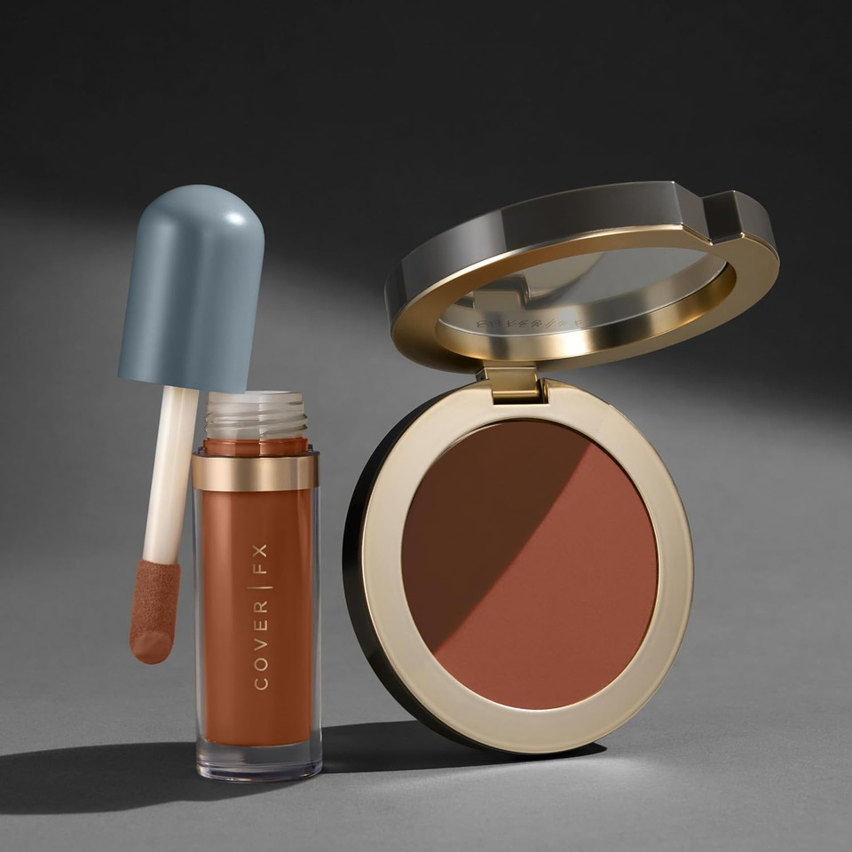 Cover Fx Discoloration Kit: Total Coverage Cream Foundation - R1 + Skin Discovered Longwear Concealer, R3 - Full Coverage