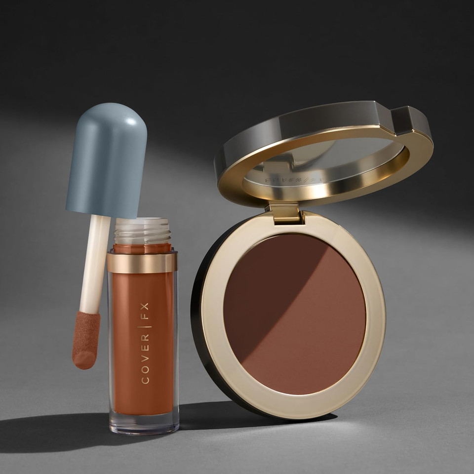 Cover Fx Discoloration Kit: Total Coverage Cream Foundation - R2 + Skin Discovered Longwear Concealer, R3 - Full Coverage