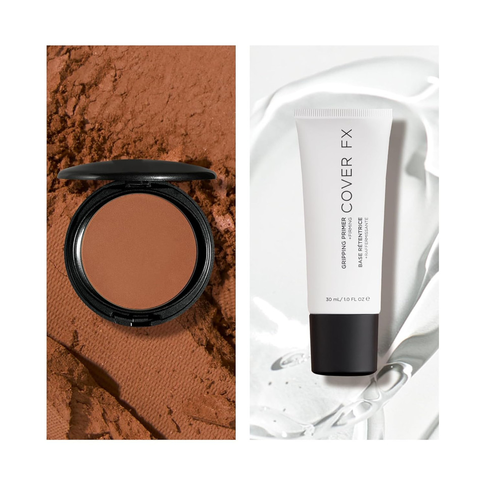 Cover Fx Pressed Mineral Power Foundation, D2 + Gripping Makeup Primer