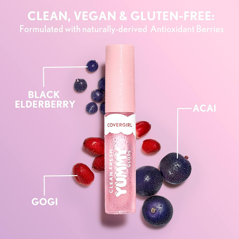 Covergirl Clean Fresh Yummy Gloss Lip Gloss Bundle - My Strawbooty & You'Re Just Jelly