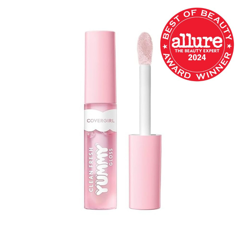 Covergirl Clean Fresh Yummy Plumper Lip Gloss, 780 Freeze The Day, Shiny, Vegan Formula, Easy To Apply, Minty Flavor, 0.33Oz