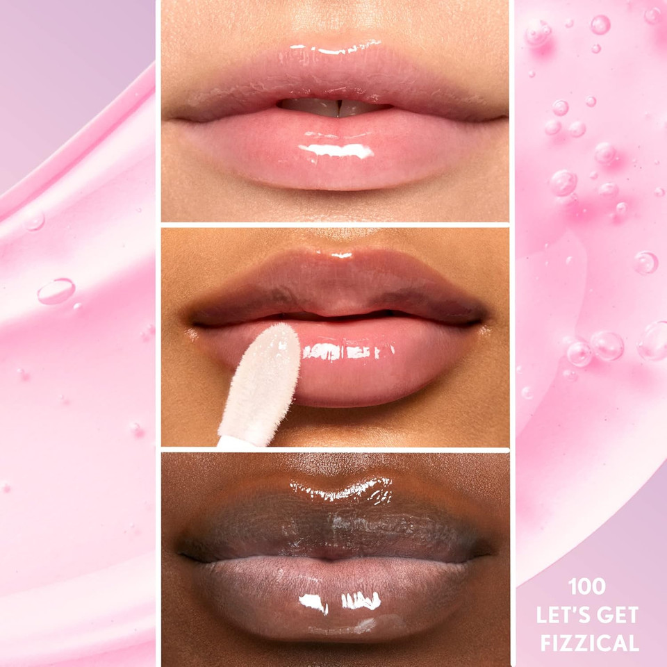Covergirl Clean Fresh Yummy Plumper Lip Gloss, 780 Freeze The Day, Shiny, Vegan Formula, Easy To Apply, Minty Flavor, 0.33Oz