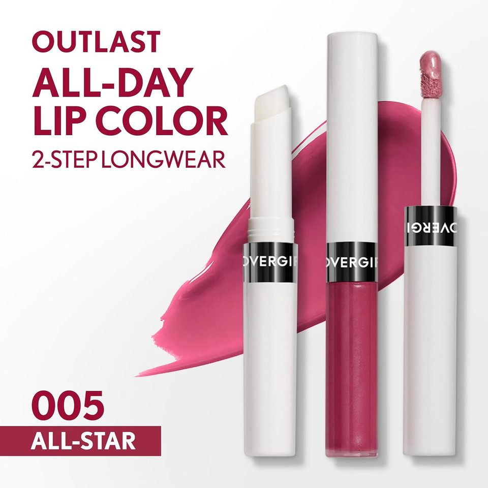 Covergirl Outlast All-Day, 040 Jazzberry, Lip Color, 24-Hour Wear, Hydrating Balm, Kiss-Proof, Moisturizing, Vegan Formula, 0.07Oz/0.08Oz