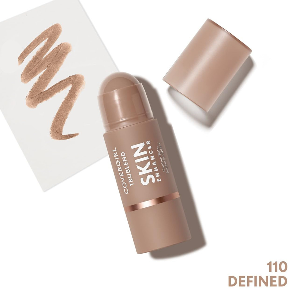 Covergirl Trublend Skin Enhancer Highlighter Balm Stick, 320 Rose Beam, Highlighter, Vegan Formula, Easy To Use, Glides On Effortlessly, Non-Greasy, Doesn'T Crease, 0.21Oz