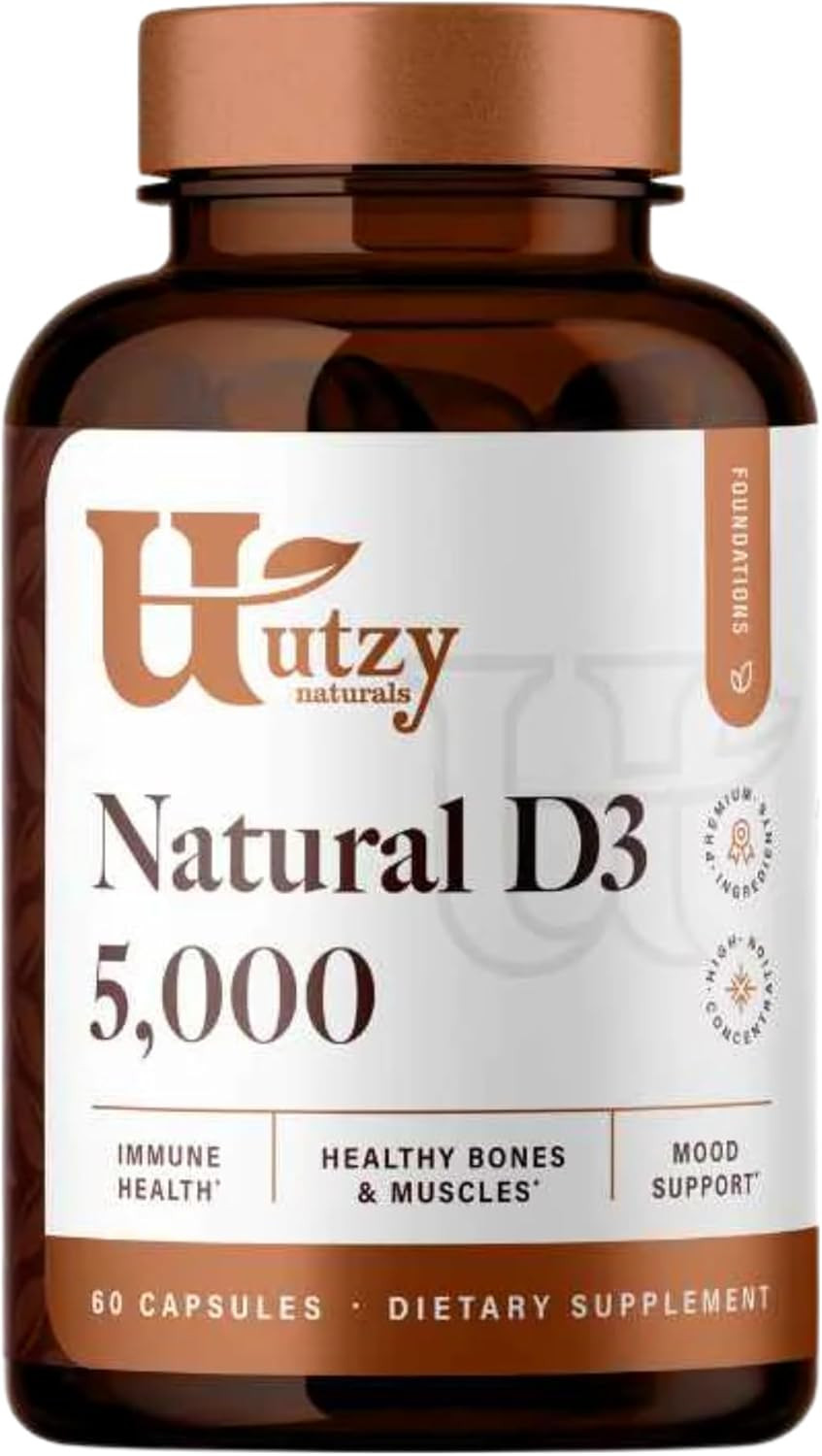 D3 5,000 Iu | Vitamin D Cholecalciferol | Made In Usa | 3Rd Party Tested | 60 Capsules