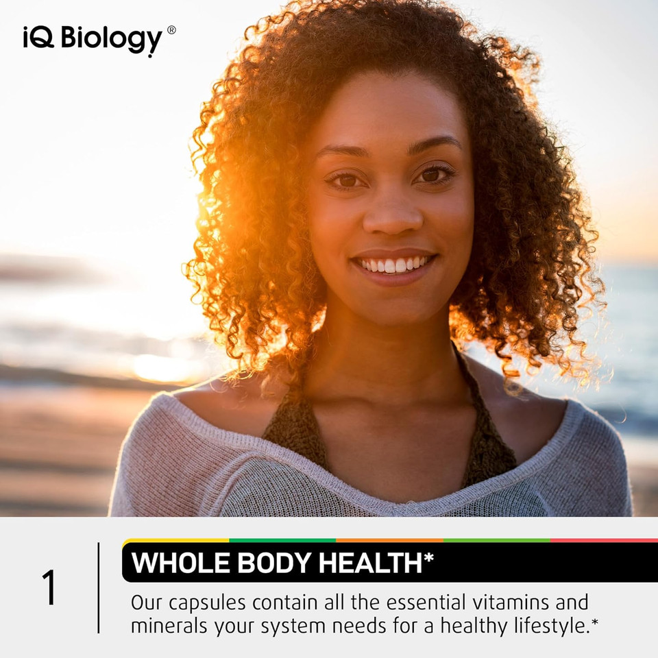 Daily Multivitamin For Energy & Immune Support - Zinc, Vitamins A B6 B12 C D E, Biotin, Lutein, Folate, Folic Acid, Selenium, Copper, Calcium 25Mg - Multimineral Supplement For Women Men, 60 Capsules