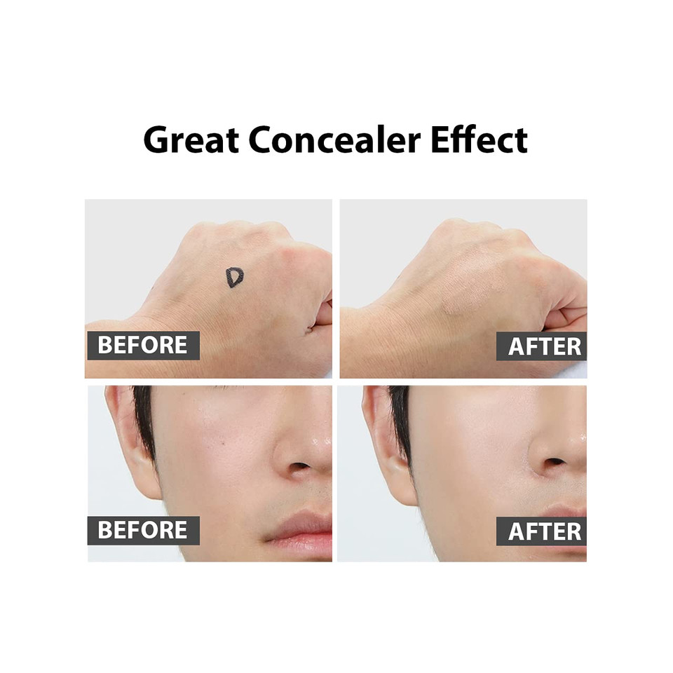 Dashu Perfect Cover Concealer Full Coverage Contour Stick Makeup W/All Day Hydration | 2-In-1 Easy Precision Eye Concealer Stick & Cushion Blender | Eye Shadow Primer Foundation Stick Cover Up Makeup