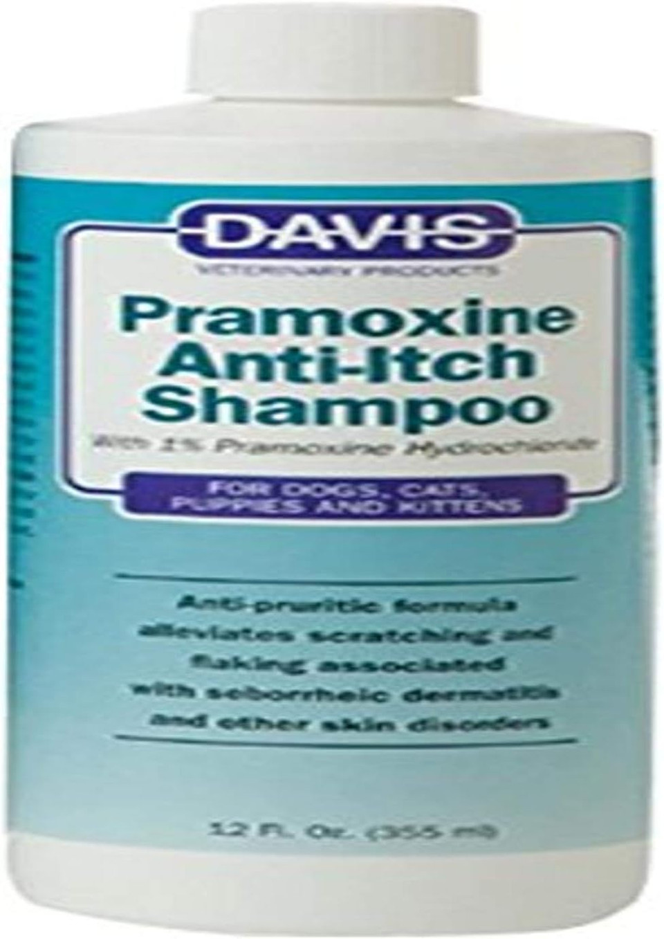 Davis Pramoxine Anti-Itch Dog & Cat Shampoo, 12 Oz