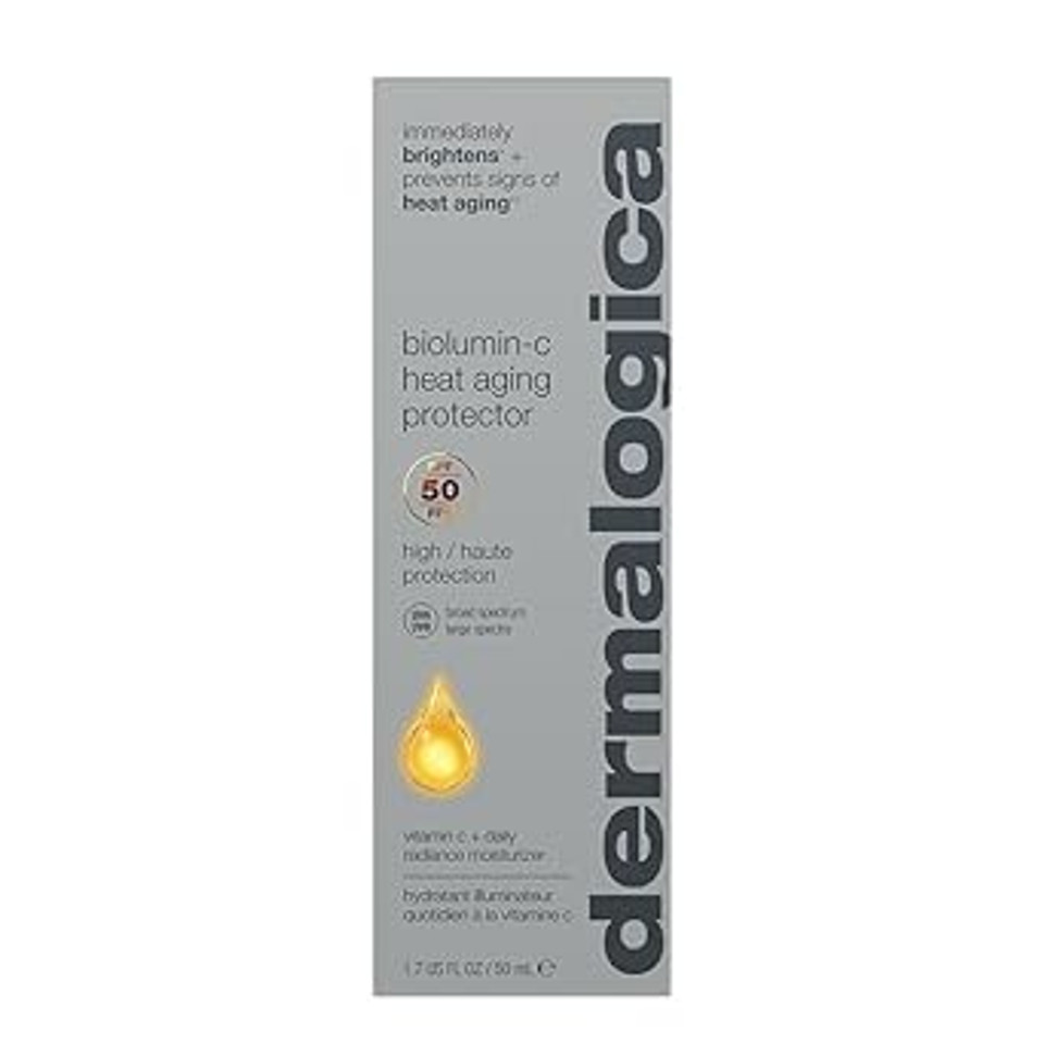 Dermalogica Biolumin-C Heat Aging Protector Spf 50, Daily Face Moisturizer With Sunscreen - Defend Signs Of Skin Aging, 1.7 Fl Oz