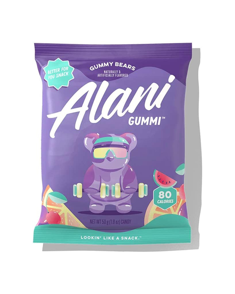 Alani Gummis Gummy Bears Low Sugar Gummy Candy (2G) | 80 Calories per Bag | On-The-Go Snacks | Gluten Free | 7G of Fiber | Naturally Flavored | Pack of 12