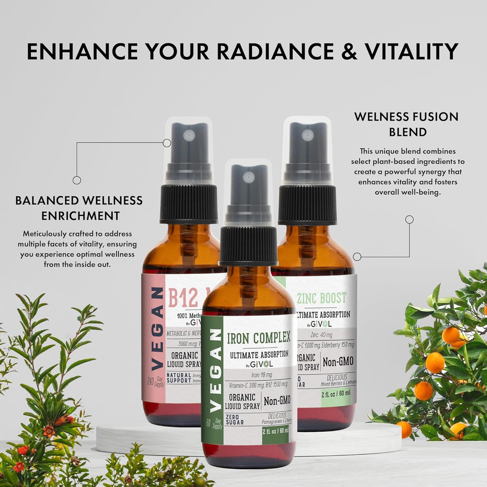 Digestive Harmony Bundle Liquid Vitamin Trio Mushroom Complex Lions Mane, Reishi, Maitake & Chaga, Zinc Picolinate & Bromelain | Non-Gmo | Gluten Free | Sugar Free | 2 Fl Oz | 240 Days Supply