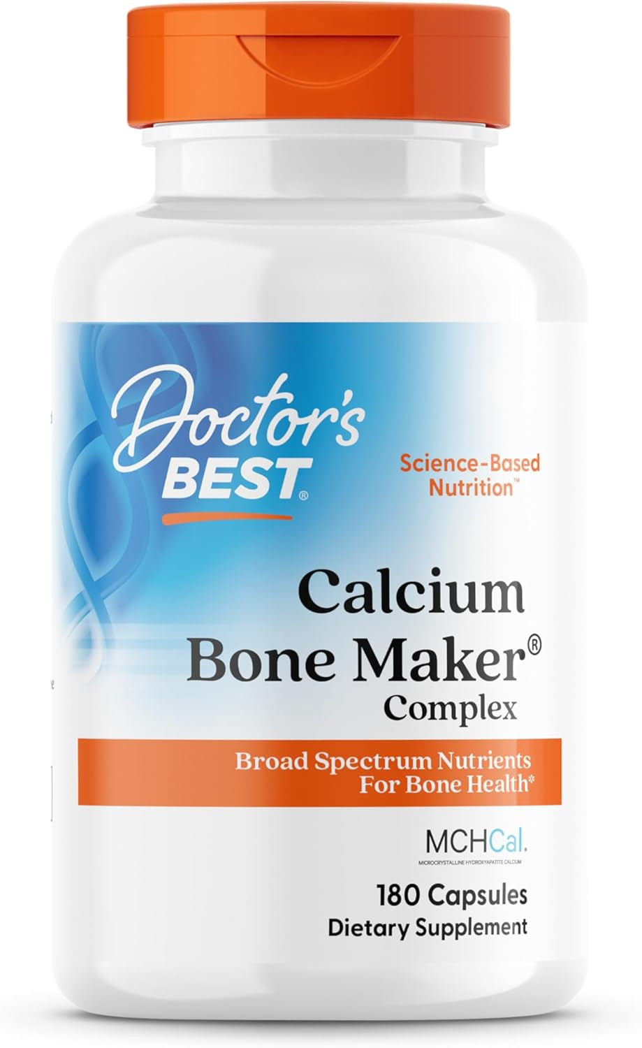 Doctors Best Calcium Bone Maker Complex, Broad Spectrum Nutrients For Bone Health, Non-Gmo, Gluten Free, Soy Free 180 Capsules