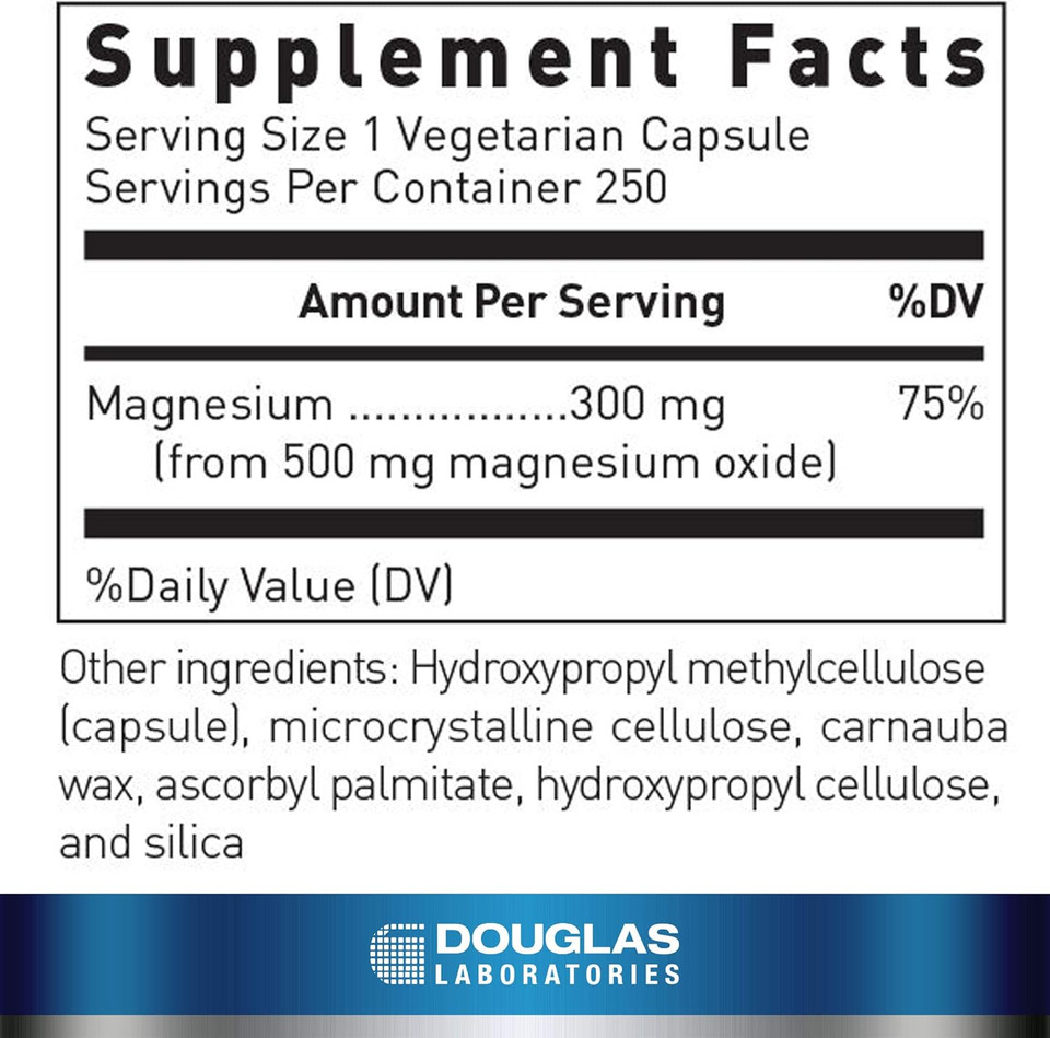 Douglas Laboratories Magnesium Oxide | Supports Normal Heart Function And Bone Formation* | 100 Capsules