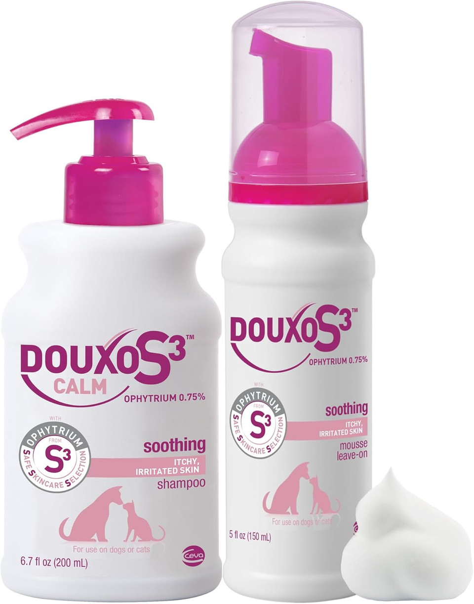 Douxo® S3 Calm Combo Set | Douxo S3 Calm Shampoo (6.7Oz) & Douxo® S3 Calm Mousse (5.1 Oz)