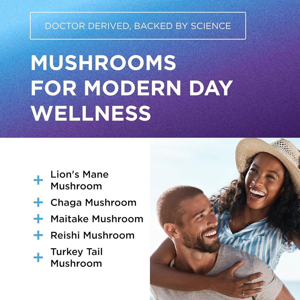 Dr. Emil Nutrition 9000Mg Organic Lions Mane Supplement Capsules With Chaga, Reishi & Maitake - Natural Mushroom Blend For Wellness Support