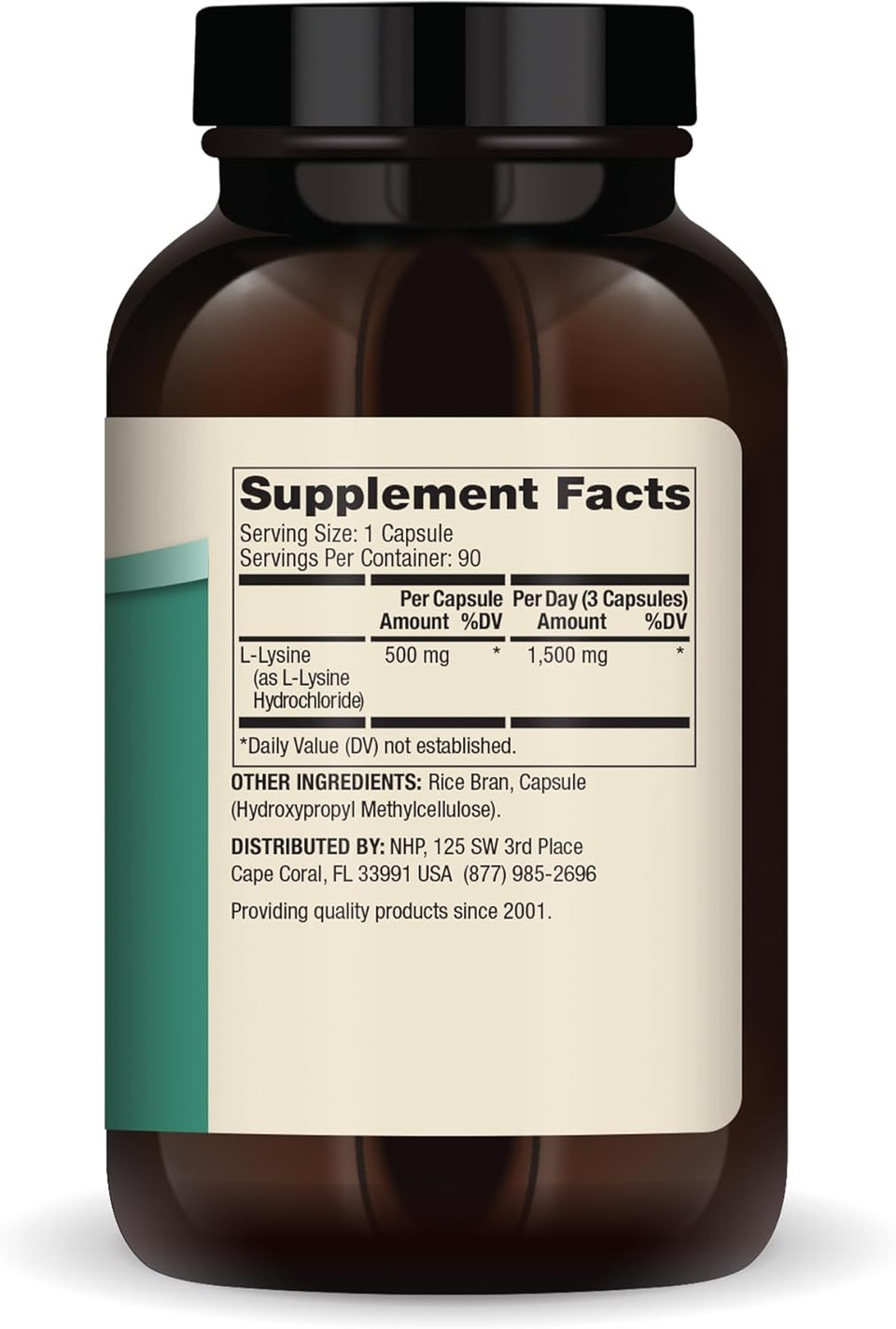 Dr. Mercola L-Lysine, 90 Capsules 1500 Mg L-Lysine, Non-Gmo, Gluten Free, Soy Free