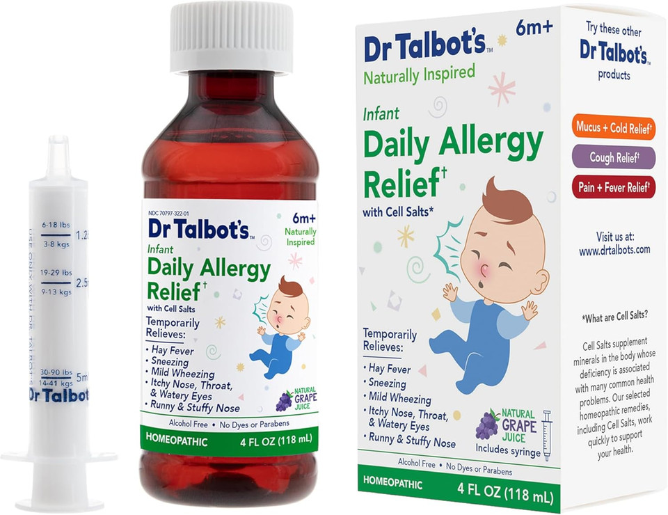 Dr. Talbot'S Infant Pain And Fever Relief Liquid Medicine - 4 Fl Oz - 6+ Months - Grape Juice Flavor - No Alcohol, Dyes, Or Parabens - Baby Essentials