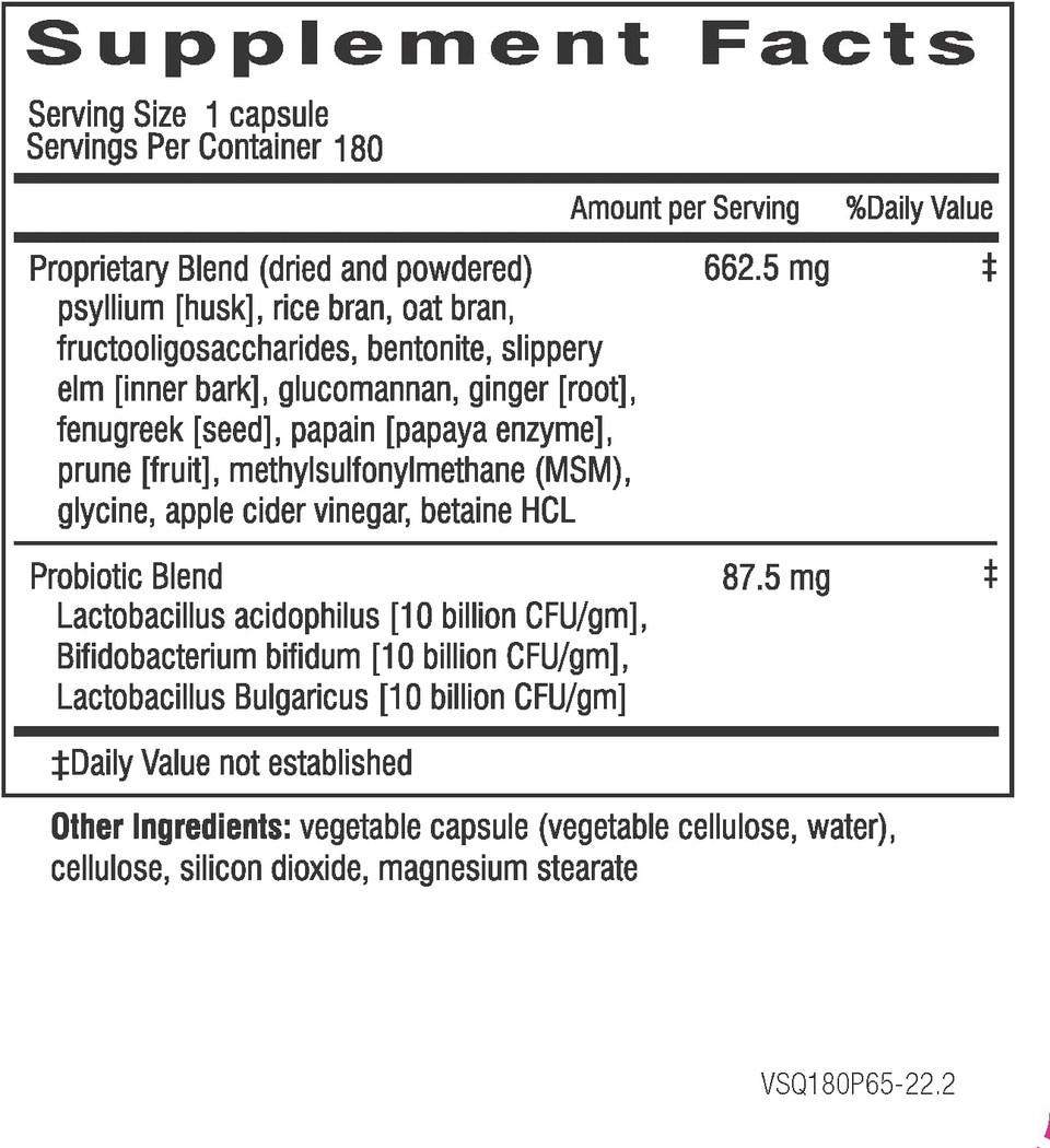 Dr. WilsonS Squeaky Clean Gut And Digestive Support With Fiber, Probiotics, Enzymes And More 180 Capsules