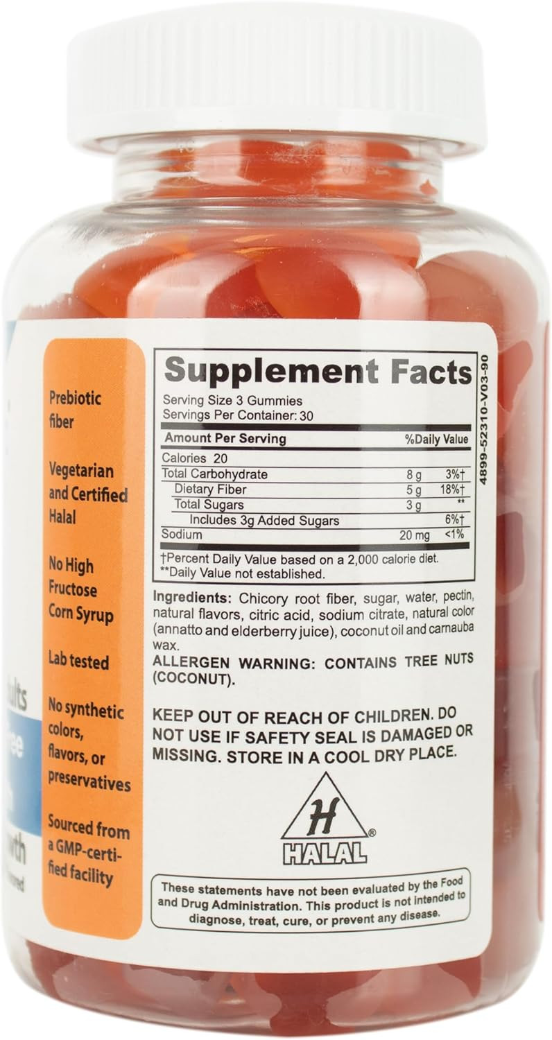 Drformulas Nexabiotic Prebiotic Fiber Gummies Supplement For Kids Constipation Relief | Adults & Kids Stool Softener For Healthy Digestion, Halal, Vegetarian, Gluten Free, 30-Day Chewable Supply