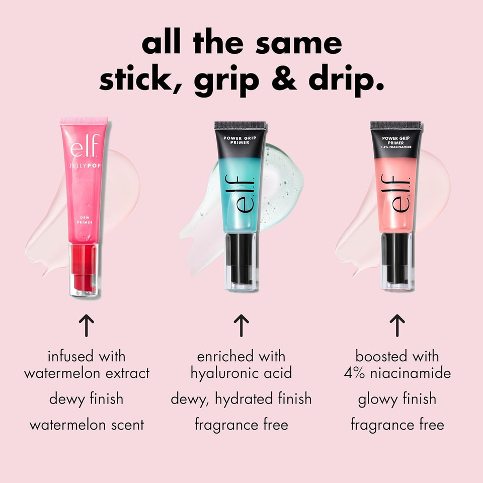 E.L.F. Jelly Pop Dew Primer, Limited Edition Translucent Face Primer For Moisturizing & Smoothing Skin & Gripping Makeup, Vegan & Cruelty-Free