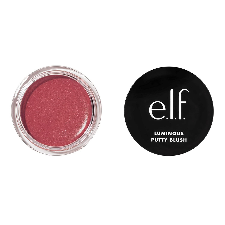 E.L.F. Luminous Putty Blush, Putty-To-Powder, Buildable Blush With A Subtle Shimmer Finish, Highly Pigmented & Creamy, Vegan & Cruelty-Free, St. Barts