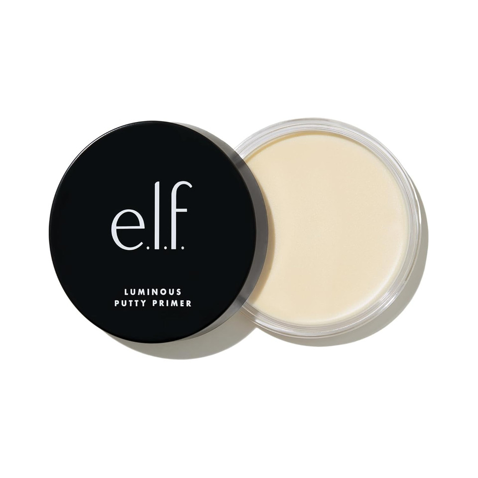 E.L.F. Luminous Putty Primer, Skin Perfecting, Lightweight, Silky, Long Lasting, Hydrates, Creates A Smooth Base, Illuminates, Plumps, Infused With Hyaluronic Acid And Vegan Collagen, 0.74 Oz