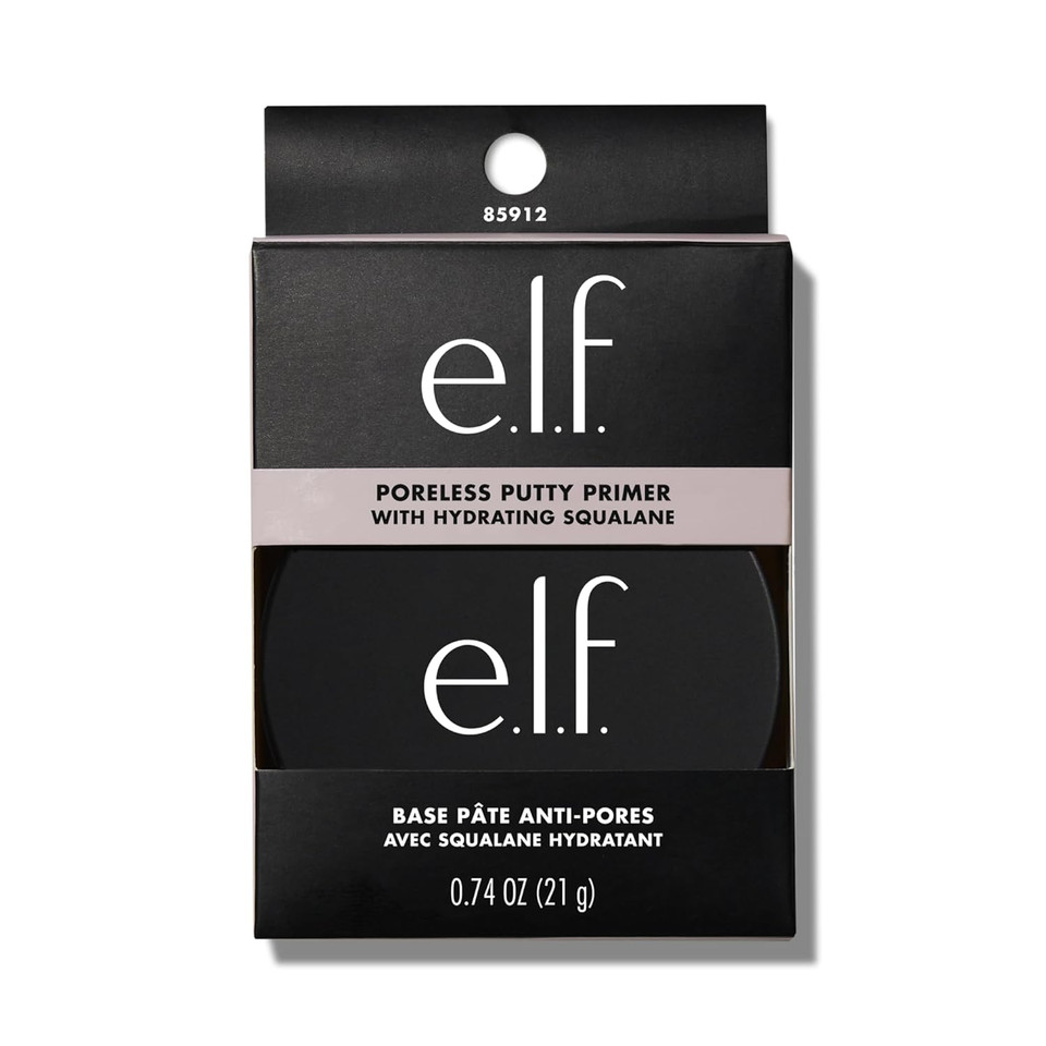 E.L.F. Poreless Putty Primer, Silky, Skin-Perfecting, Lightweight, Long Lasting, Smooths, Hydrates, Minimizes Pores, Flawless Base & Finish, All-Day Wear, Ideal For All Skin Types, 0.74 Fl Oz