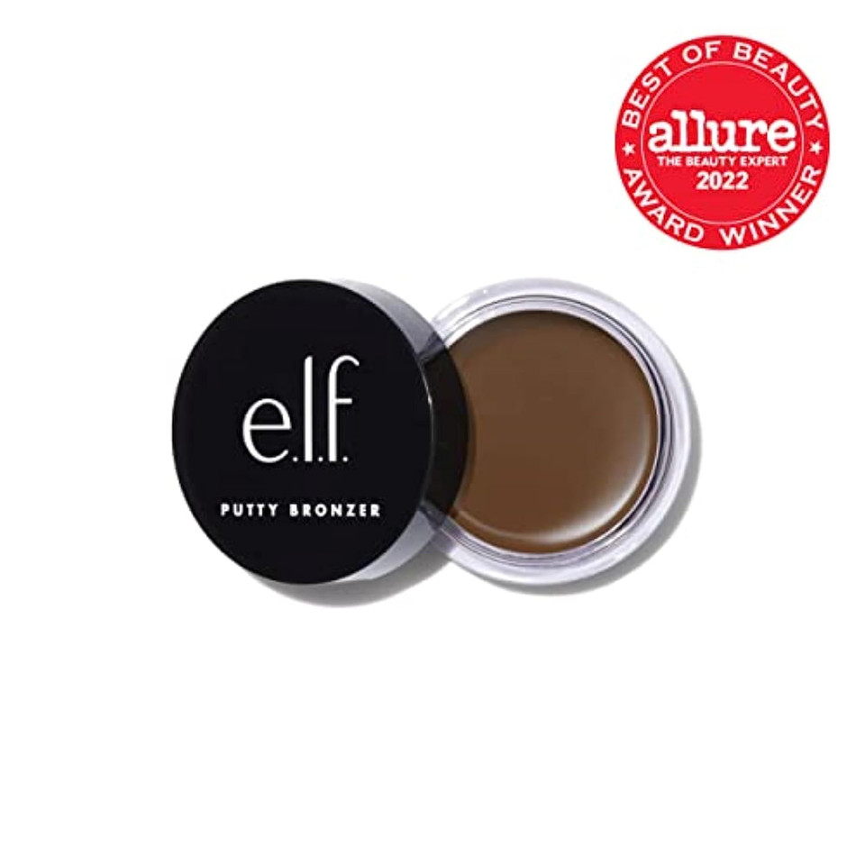 E.L.F. Putty Bronzer, Creamy & Highly Pigmented Formula, Creates A Long-Lasting Bronzed Glow, Infused With Argan Oil & Vitamin E, Cabana Cutie, 0.35 Oz (10G)