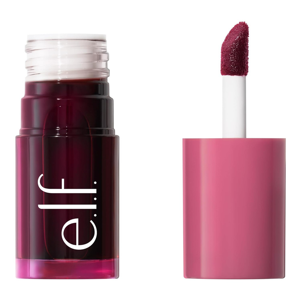 E.L.F. Sheer For It Blush Tint, Multi-Use, Long-Lasting Lip & Cheek Makeup, Creates A Natural Flush Finish, Vegan & Cruelty-Free, Plums Up
